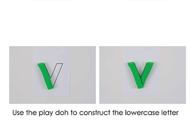 V – Play Doh Letter