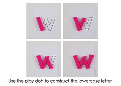 W – Play Doh Letter